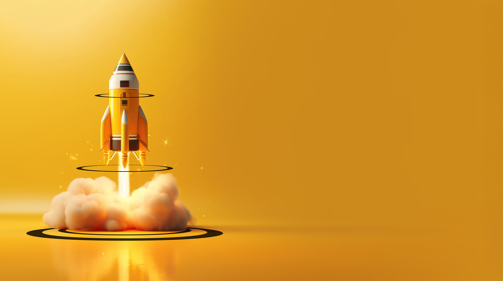 Dessin d'une fusée décolant